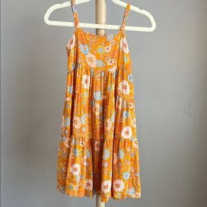 Pink Lily Kids Floral Orange Sundress Size 5/6